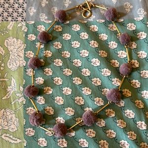 Madewell purple Pom Pom necklace